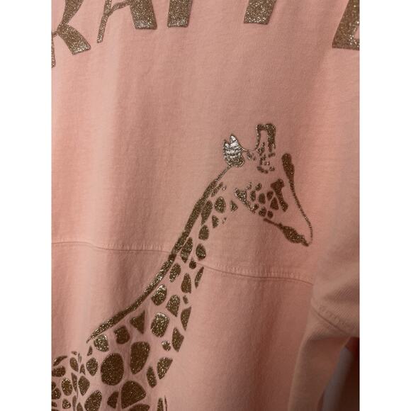 Busch Gardens Spirit Jersey Women’s Small Top Shirt Giraffe Sparkle Glitter - Picture 4 of 10